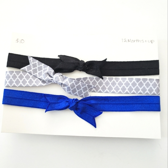 3/$20 Baby Girls bow headband hair accessories bundle of 3, Size 12 months NWT - Picture 1 of 6